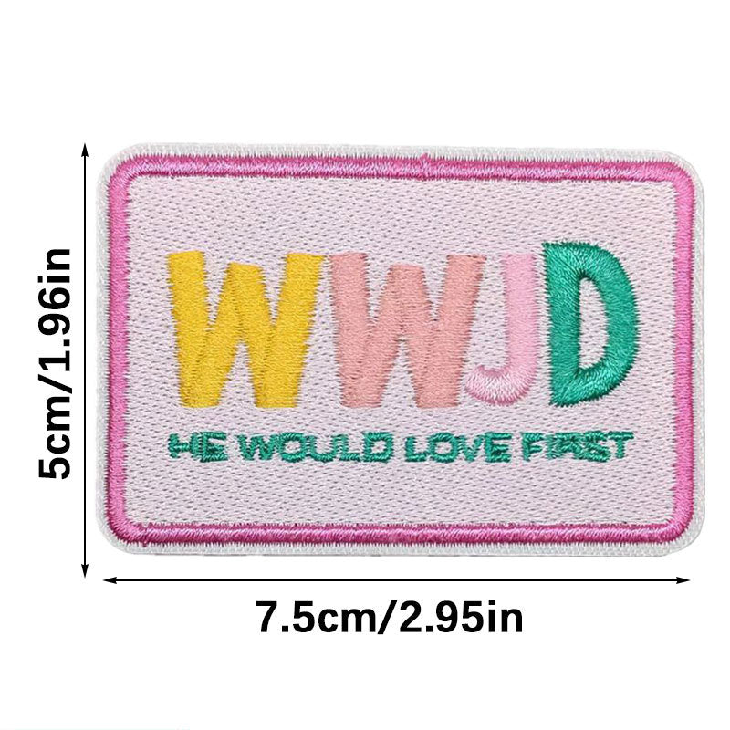 Wholesale Embroidered English letters embroidered hat decoration sticker